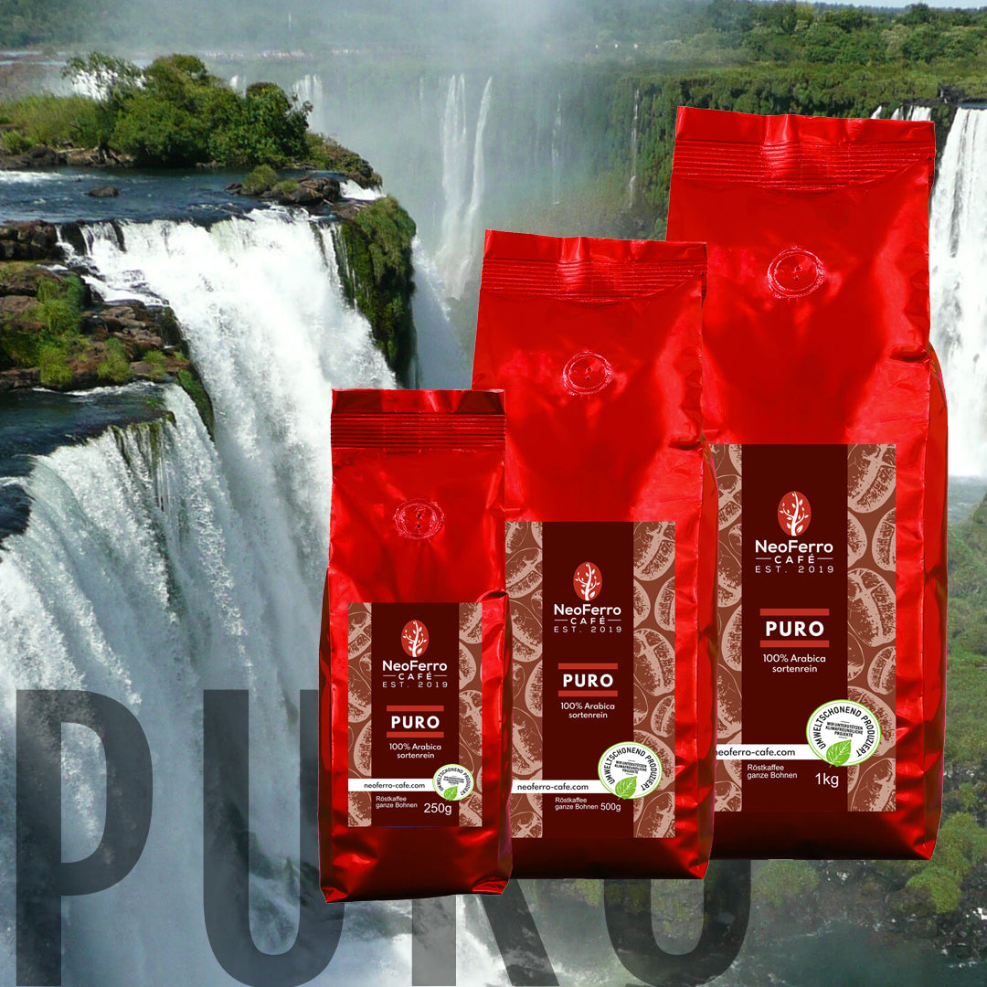 Röstkaffee Bohnenkaffee ganze Bohnen gemahlen Dachau Neoferro Puro alle Grössen Mood
