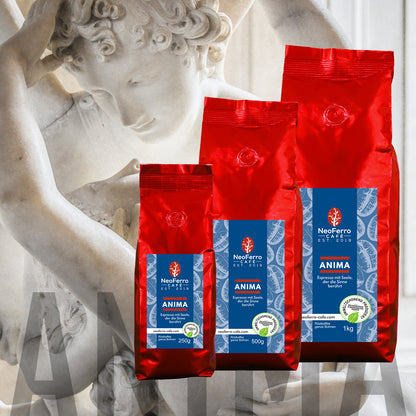 Röstkaffee Bohnenkaffee ganze Bohnen gemahlen Dachau Neoferro Anima alle Grössen Mood
