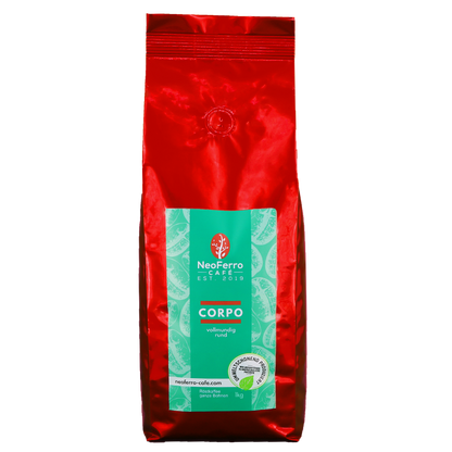 Röstkaffee Bohnenkaffee ganze Bohnen gemahlen Dachau Neoferro Corpo 1000g