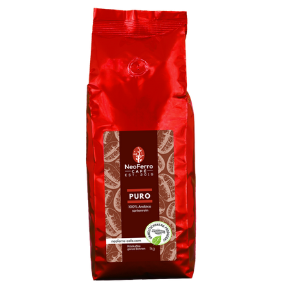 Röstkaffee Bohnenkaffee ganze Bohnen gemahlen Dachau Neoferro Puro 1000g
