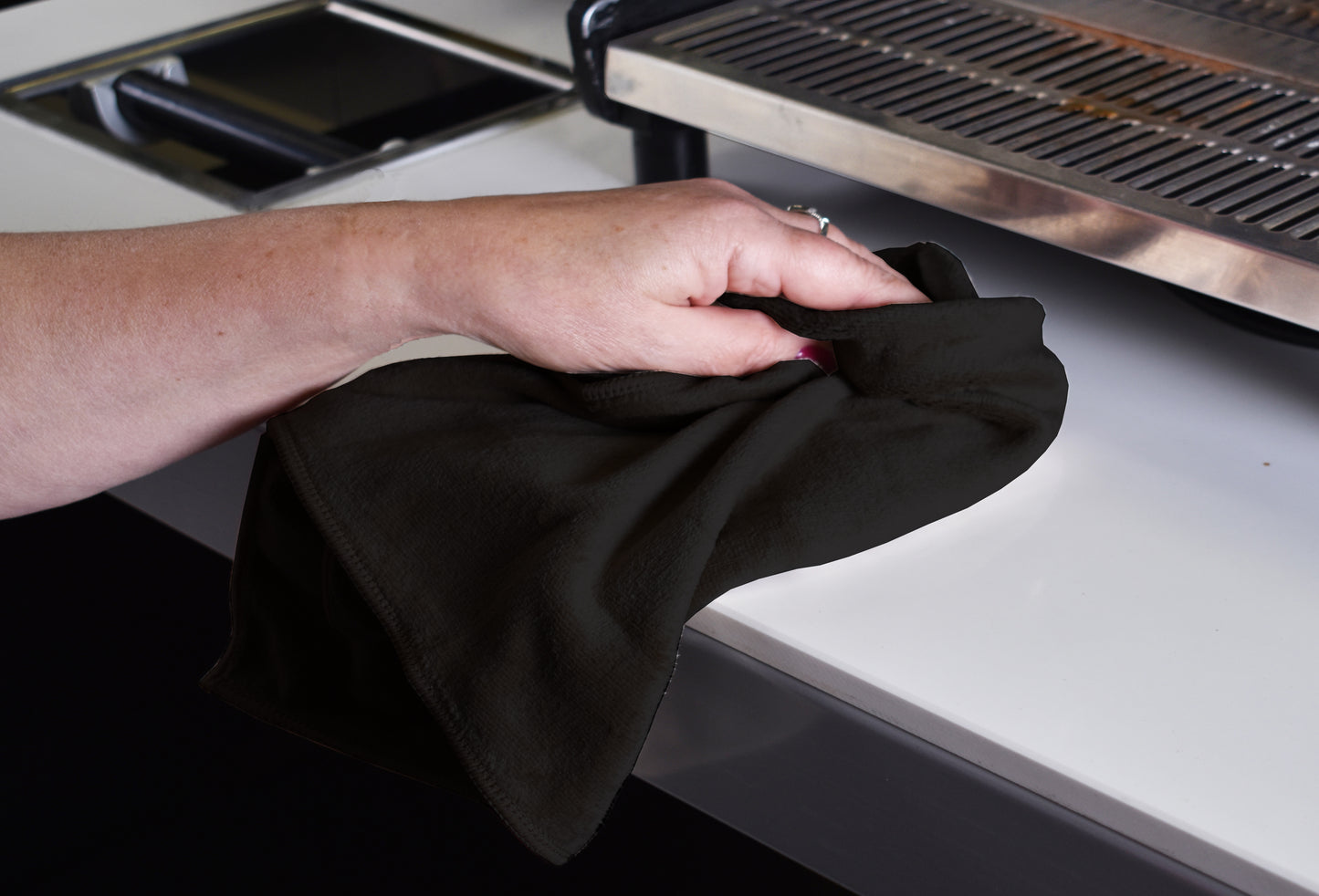 Barista Microfasertuch schwarz 40x40cm