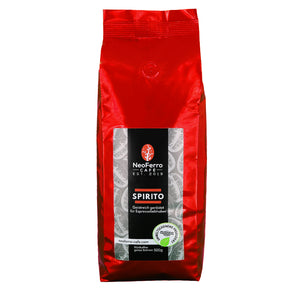Bild in Slideshow öffnen, NeoFerro Spirito Premium Espresso Kaffee Roestkaffee online kaufen Dachau Muenchen espressobohnen Kaffeebohnen
